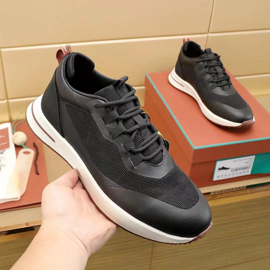 Factory price: 480💰Loro Piana niche classic jogging shoes, men's lace-up casual shoes and sneakers, high-quality lightweight and comfortable fabrics, suitable for outdoor leisure, the color scheme is young and energetic, and it looks great with sportswear or casual suits! Size: 38-44 (45. Customized)